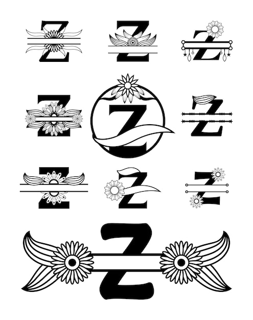Alfabet Letter Monogram ontwerp