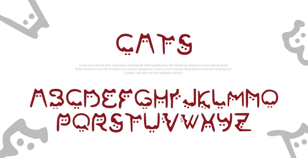 Alfabet Lettertype Typografie Cat