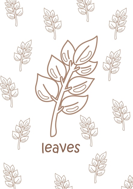 Alfabet M For Leaves Woordenschat Kleurplaten voor kinderen en volwassenen