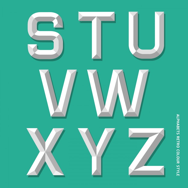 Vector alfabet moderne kleurstijl
