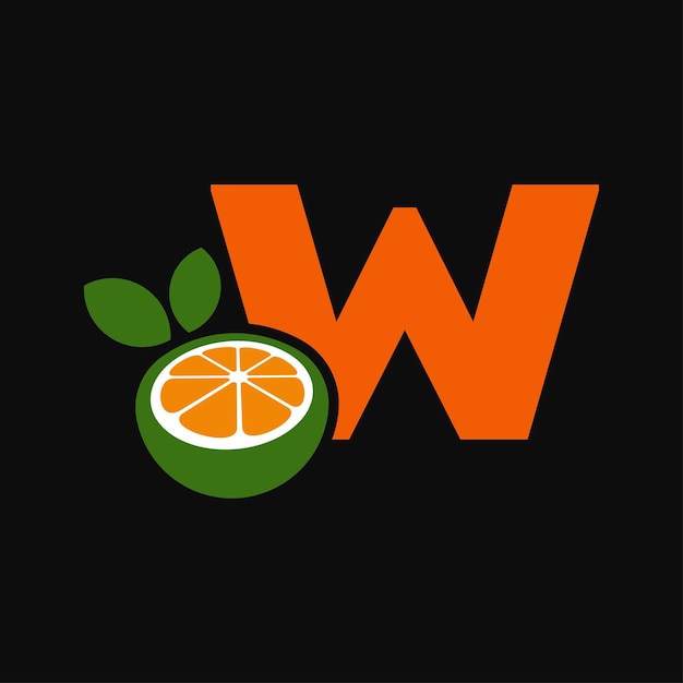 Alfabet oranje w-logo