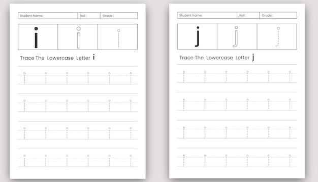 Alfabet Tracing Werkbladen & Letter Tracing Activiteitenboek Voor kinderen of Preschool of Homeschool