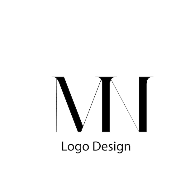 Alfabetletters Initialen Monogram logo MN NM MN