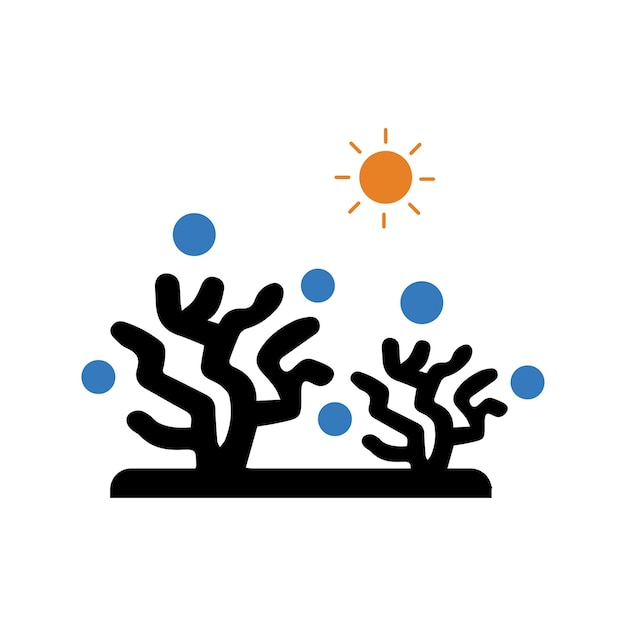 Alga algae fungus icon Simple editable vector graphics