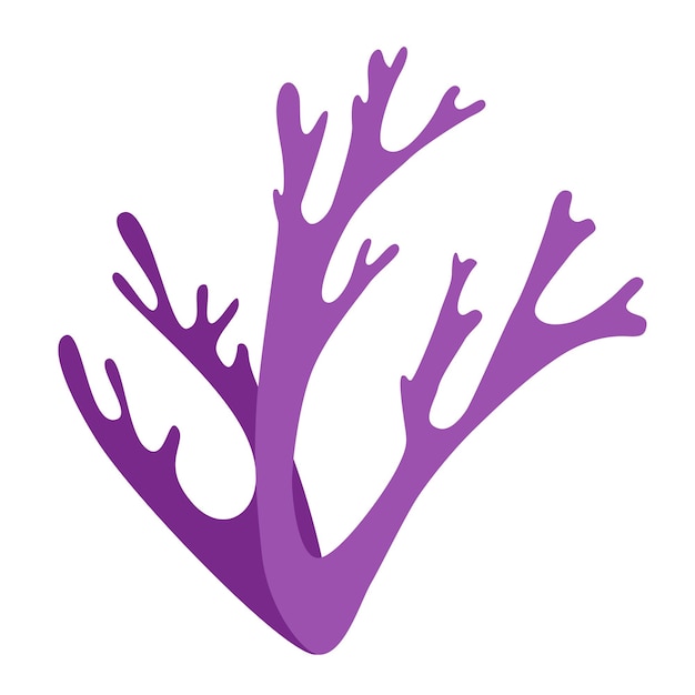 Algae abstract icon purple plant