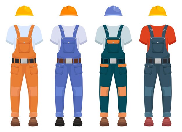 Algemene constructie uniforme illustratie geïsoleerd op wit