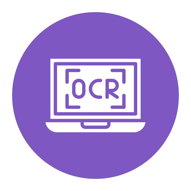 Algemene Ocr-icon vectorbeeld Kan worden gebruikt voor afdrukken