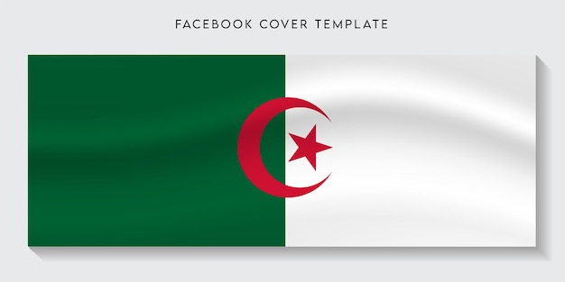 Vector algeria country flag facebook cover background