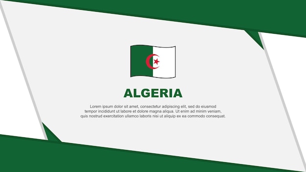 Algeria Flag Abstract Background Design Template Algeria Independence Day Banner Cartoon Vector Illustration Algeria Independence Day