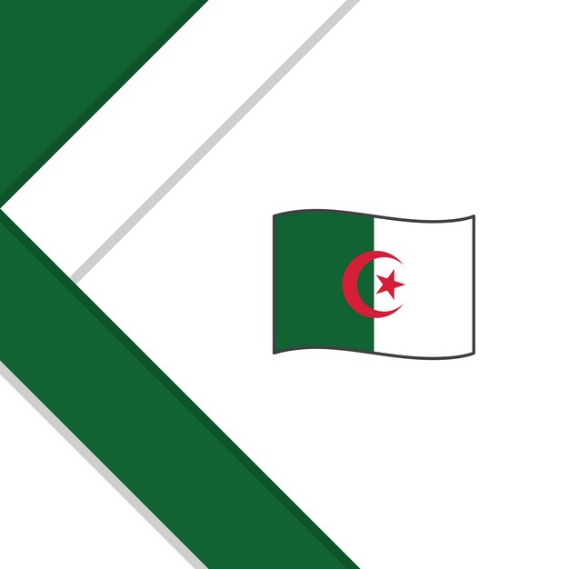 Vector algeria flag abstract background design template algeria independence day banner social media post algeria illustration