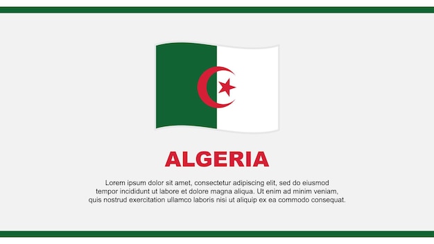 Vector algeria flag abstract background design template algeria independence day banner social media vector illustration algeria design