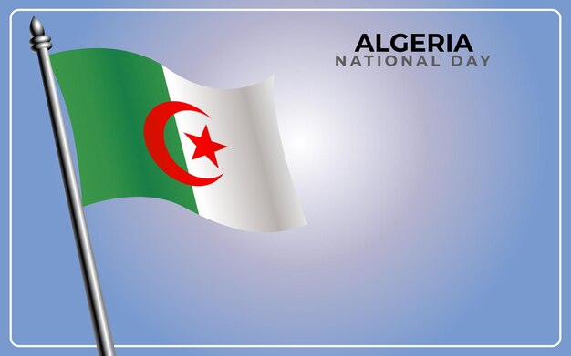 Algeria Flag Background  Vector Illustration