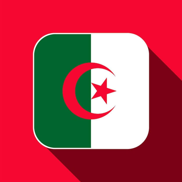 Algeria flag official colors Vector illustration