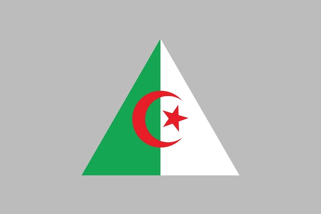 Segno della bandiera algerina bandiera dell'algeria originale e semplice bandiera algeriana illustrazione vettoriale dell'algerina