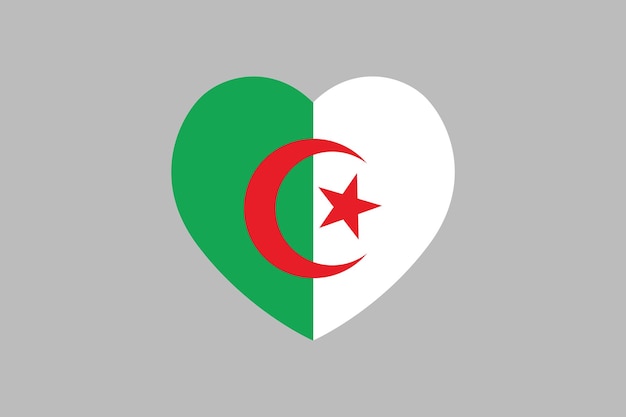 알제리 발 기호: 알제리의 발, 알제리의 원본 및 간단한 알제리 국기, 알제리아의 터 일러스트레이션