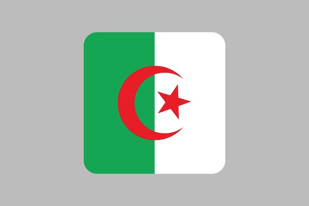 Вектор Знак флага алжира флаг алжира оригинальный и простой флаг алжир векторная иллюстрация алжира