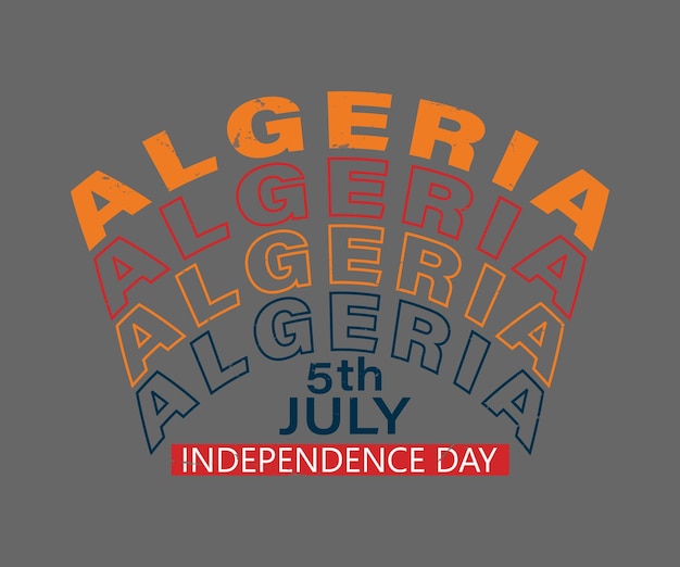 Вектор День независимости алжира макет футболки шаблон дизайна футболки для печати бесплатные векторы