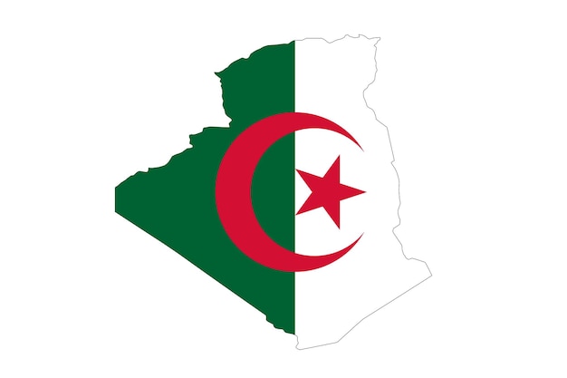 Vector algeria map in vector