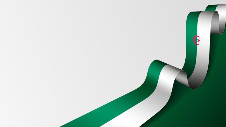 Algeria ribbon flag background Element of impact for the use you want to make of it
