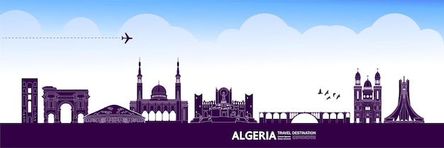 Algerije reisbestemming vectorillustratie.