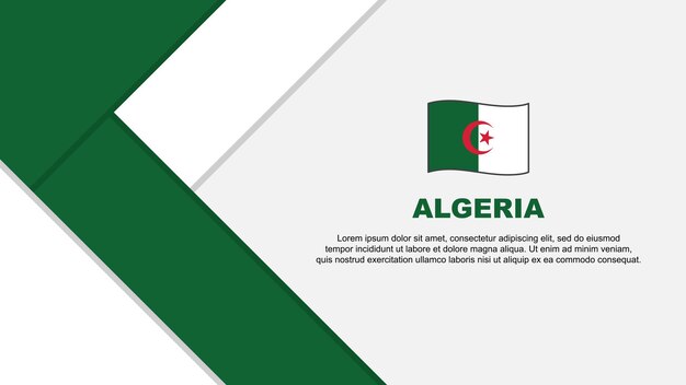 Algerije Vlag Abstracte Achtergrond Ontwerpsjabloon Algerije Onafhankelijkheidsdag Banner Cartoon Vector Illustratie Algerije Illustratie