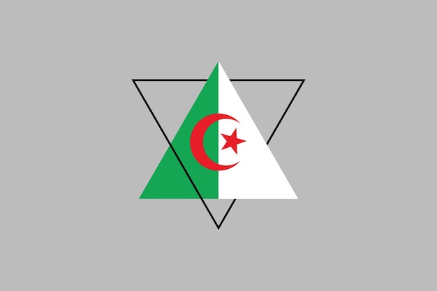 Algerijnse vlag teken Vlag van Algerije originele en eenvoudige Algerijse vlag vector illustratie van Algerij