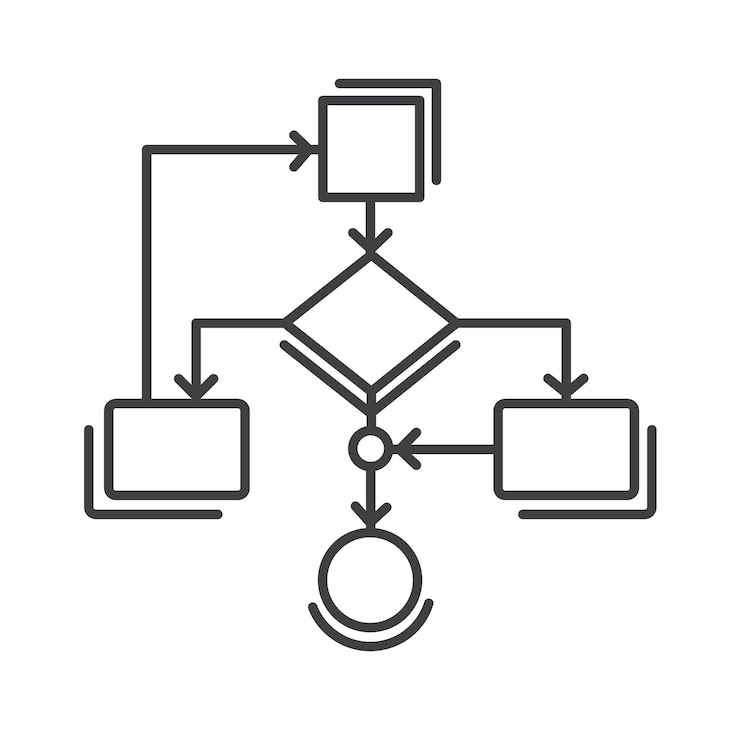 Vector algorithm computational logic vector icon design