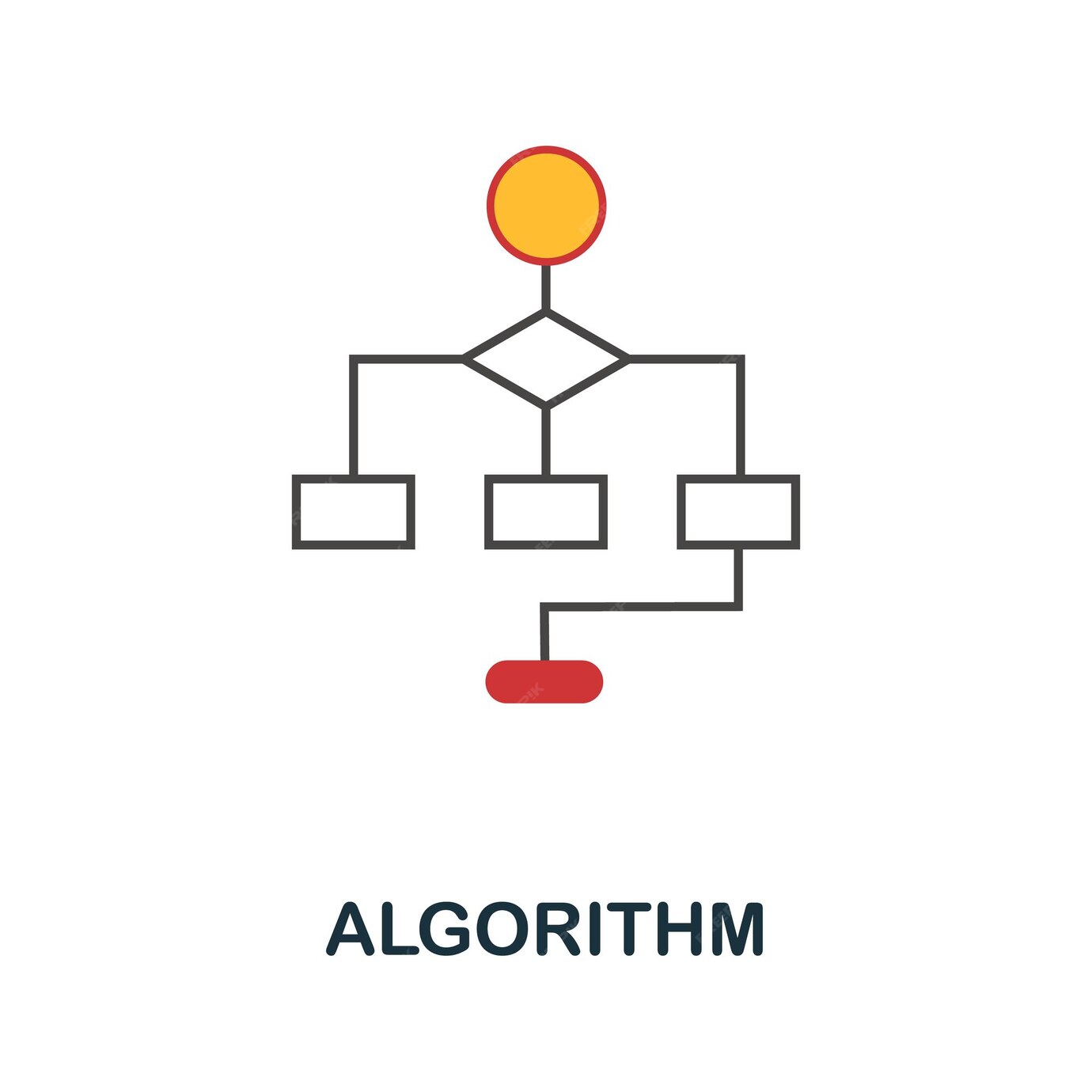Premium Vector | Algorithm icon flat sign element from data analytics ...