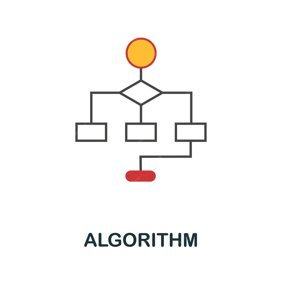 Premium Vector | Algorithm icon flat sign element from data analytics ...