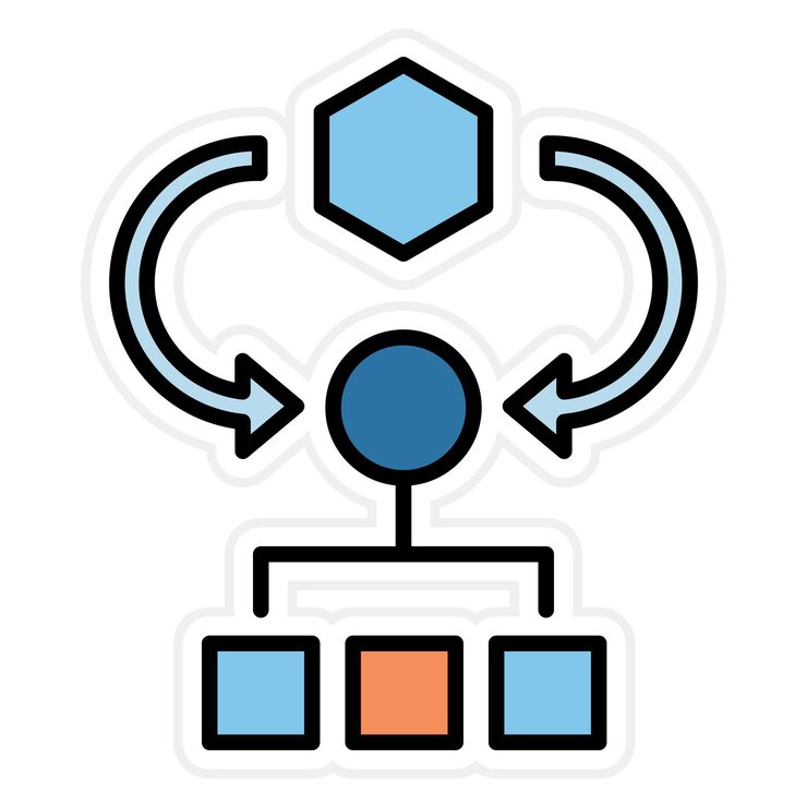 Vector algorithm icon vector image can be used for coding and development