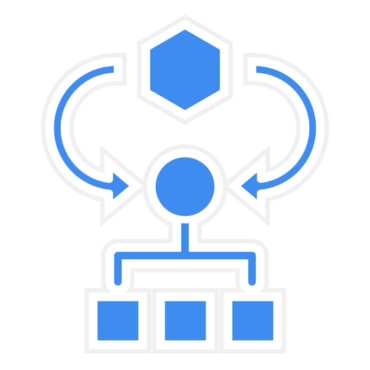 Vector 알고리즘 아이콘 터 이미지 코딩 및 개발에 사용할 수 있습니다