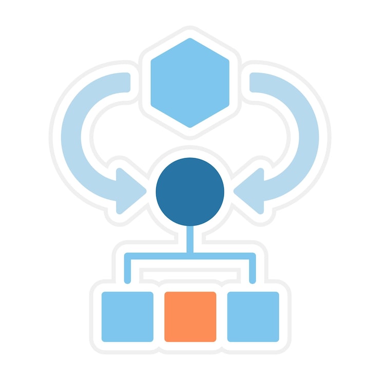 Vector 알고리즘 아이콘 터 이미지 코딩 및 개발에 사용할 수 있습니다