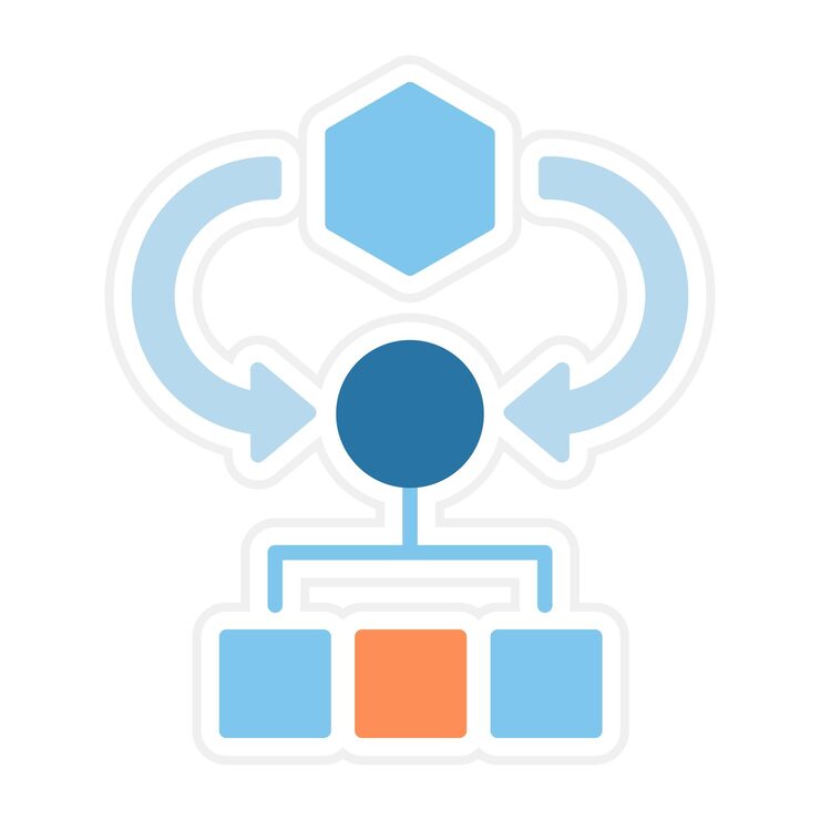 Vector 알고리즘 아이콘 터 이미지 코딩 및 개발에 사용할 수 있습니다