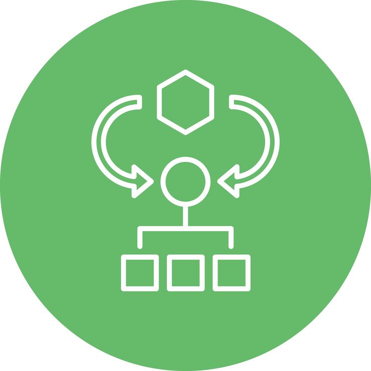 Vector 알고리즘 아이콘 터 이미지 코딩 및 개발에 사용할 수 있습니다