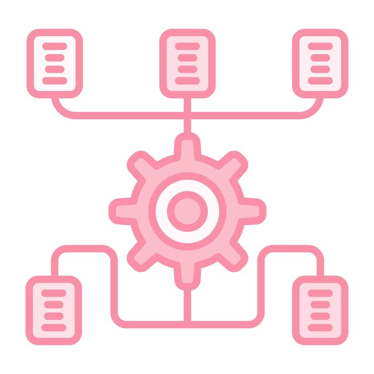Vector 알고리즘 아이콘 터 이미지는 컴퓨터 프로그래밍에 사용할 수 있습니다.