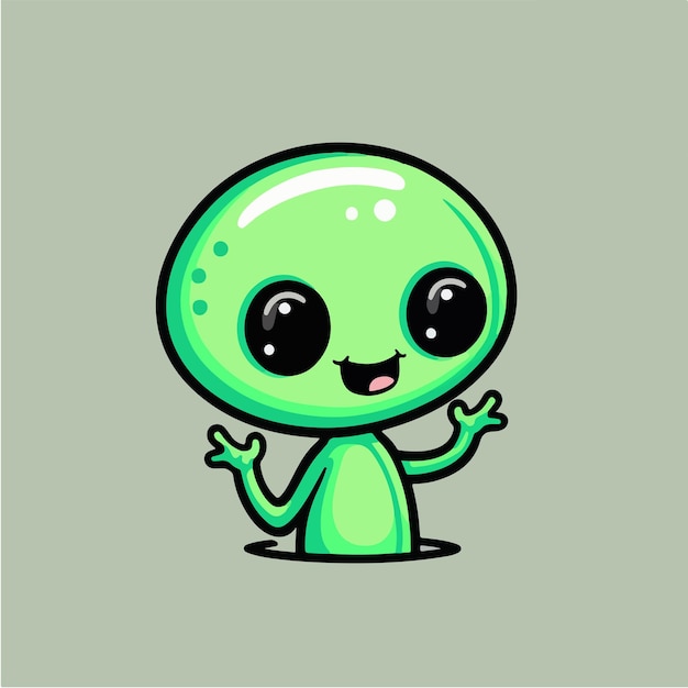 Alien cartoon vector