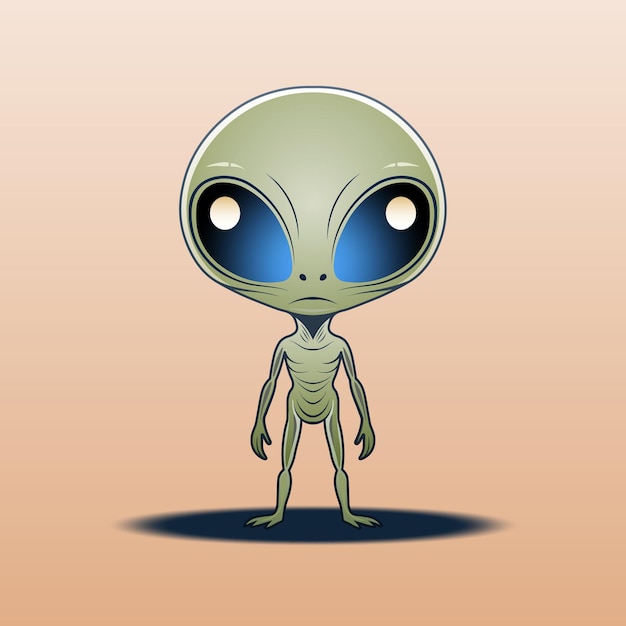 Vector alien cute cartoon