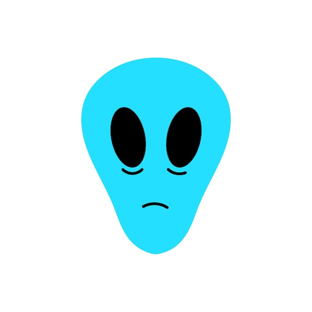 Alien face vector illustration