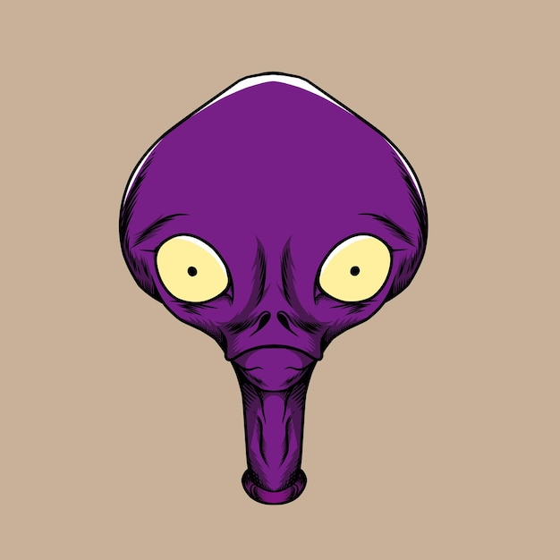 alien face vector illustration