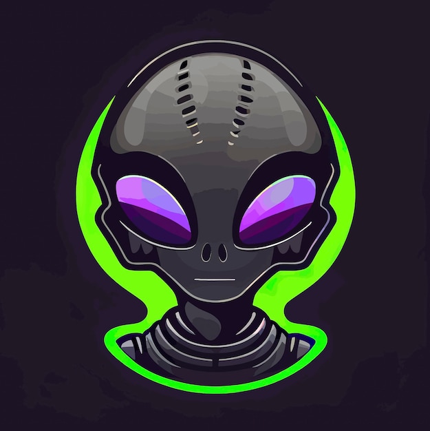 Alien flat design Alien vector art