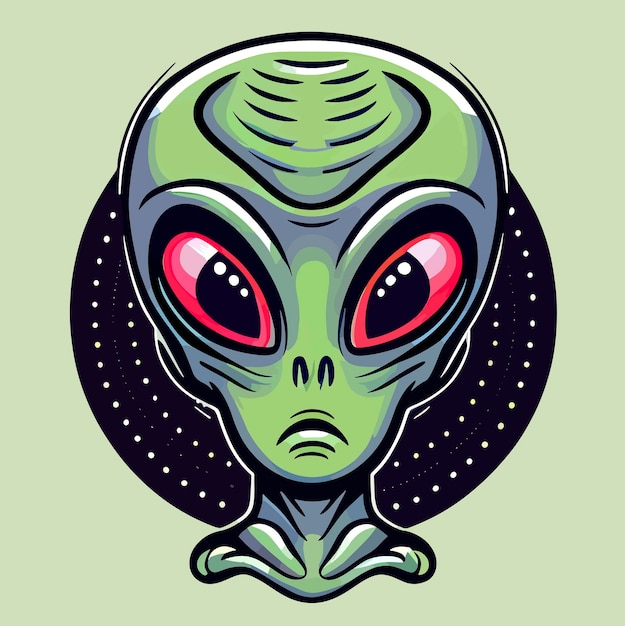 Vector alien flat design alien vector art