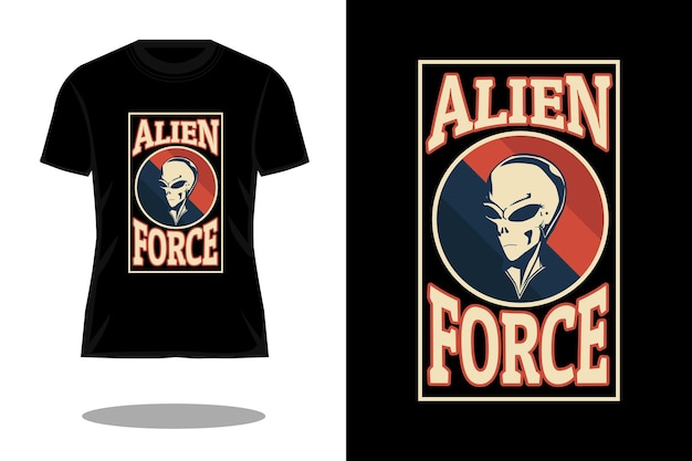 Alien force retro vintage t-shirtontwerp