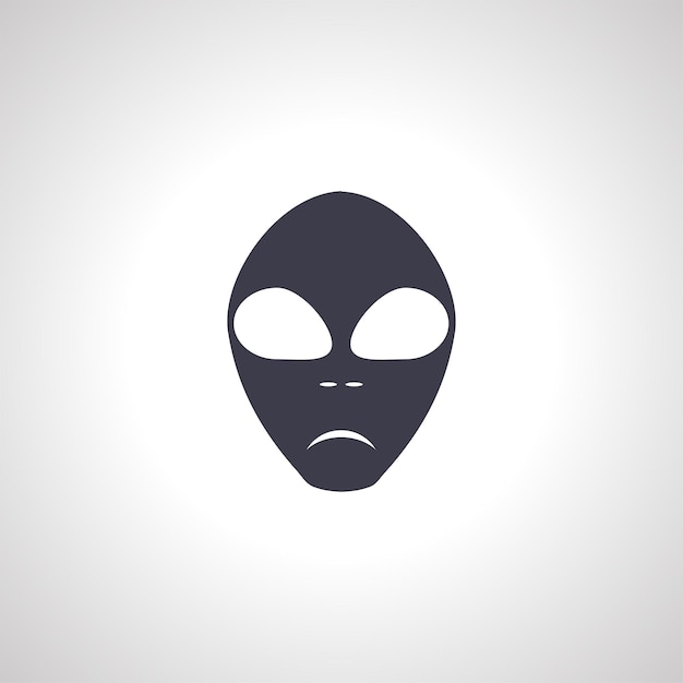 Alien Head isolated icon Alien icon