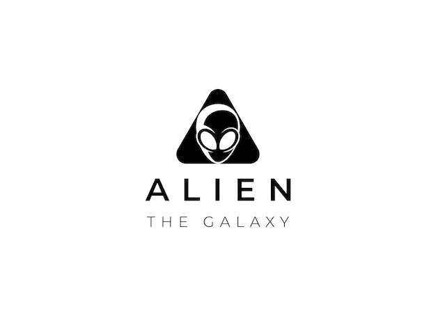 Vector alien head vector logo icon