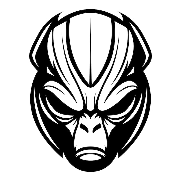 alien iconic logo vector illustration