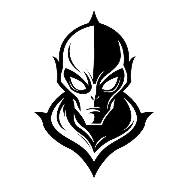 alien iconic logo vector illustration