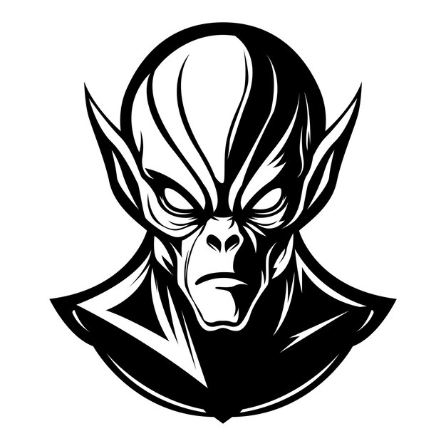 alien iconic logo vector illustration