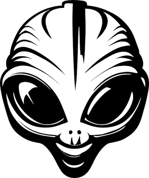 Alien Logo Monochrome Design Style