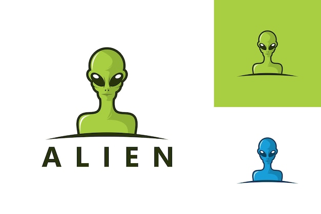 Alien logo template design vector, emblem, design concept, creative symbol, icon