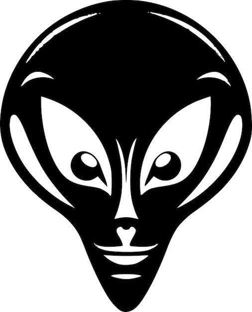 Alien Minimalist and Flat Logo Vector illustration